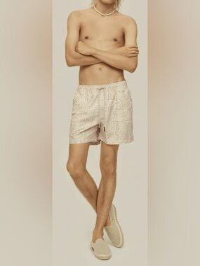 OAS Cream Golconda Swim Shorts Men’s Sz M